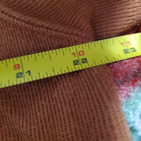 Joe Joseph Abboud Orange Partial Zip Mock Neck Sweater L - Picture 6 of 7